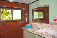 Two Queen Bed Cabanas Bathroom Sink Blue River Resort
 - Costa Rica