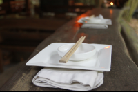        chopsticks at bar top kojis 
  - Costa Rica