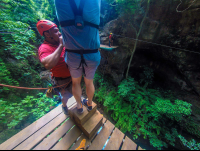 Getting Ready To Tarzan Swing White River Canyon Zip Line Rincon De La Vieja
 - Costa Rica