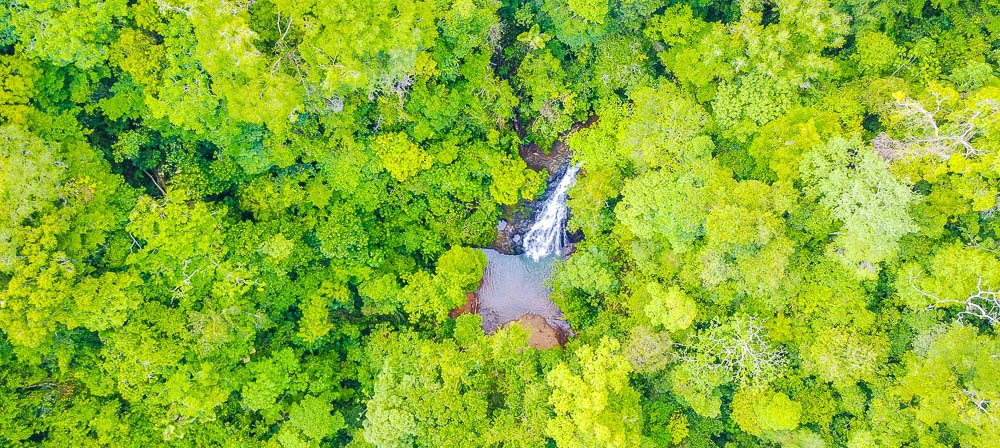 chocuaco waterfall aerial view 
 - Costa Rica