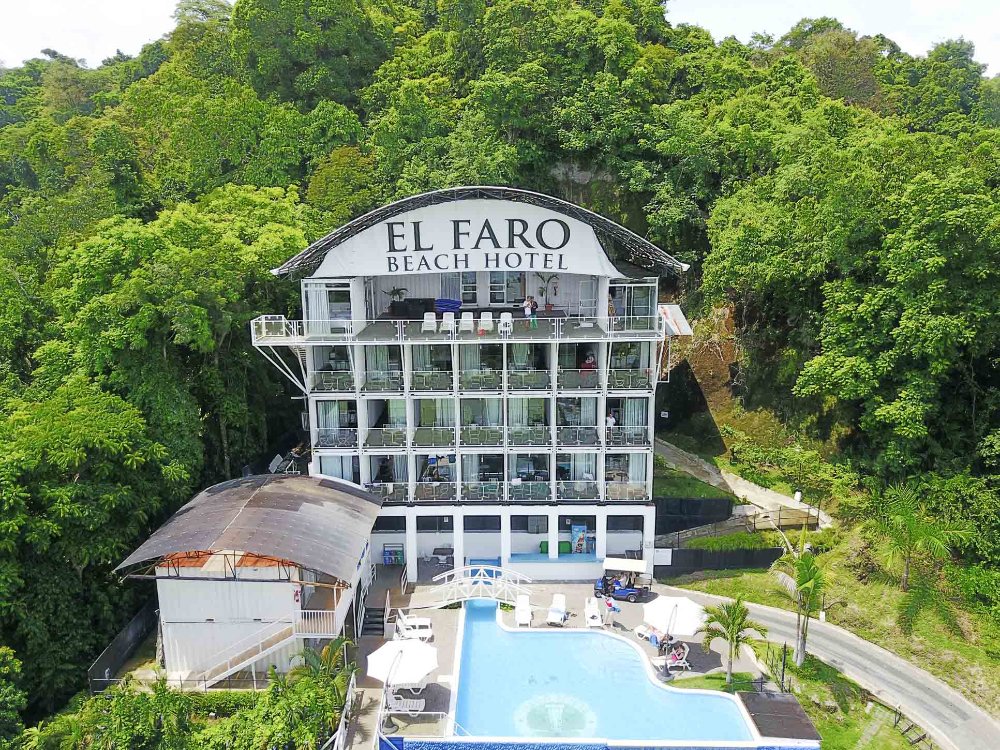 el faro hotel superior areal view main building with pool
 - Costa Rica