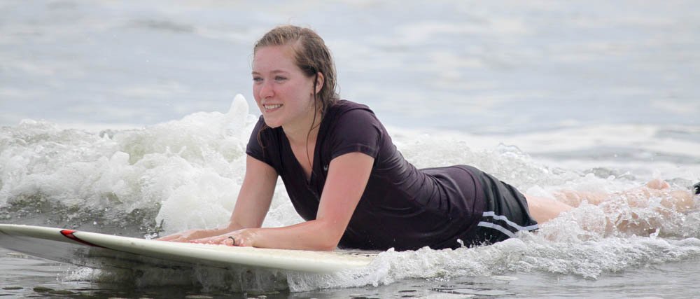 taking surfing lessons in playa guiones
 - Costa Rica