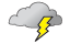 Cloudy and humid; showers in the morning followed by a couple of showers and a thunderstorm in the afternoon